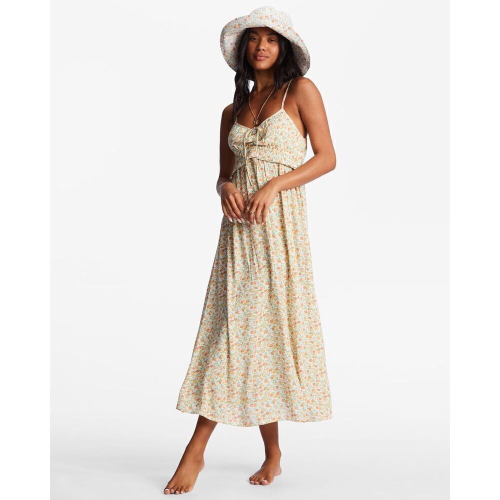Billabong Rebel Heart Midi Slip Dress floral size M